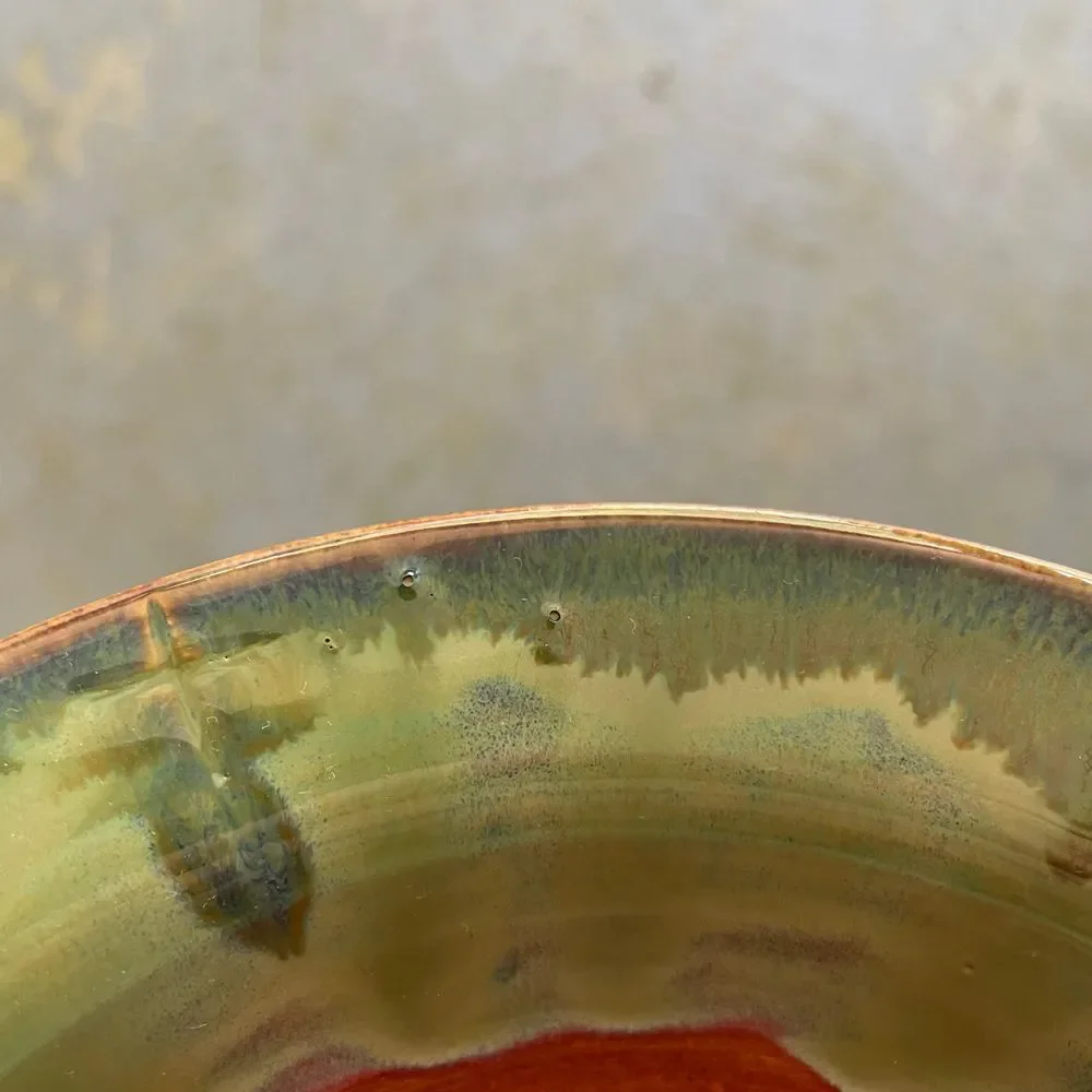 Studio Pottery Glazed Bowl‎ with Crosses